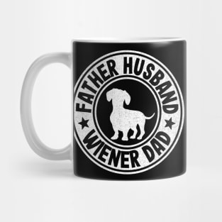 Father Husband Wiener Dad Funny Dachshund Mug